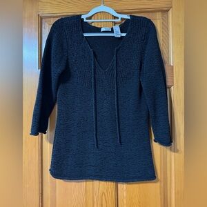 Navy Blue V-Neck Sweater by Tint